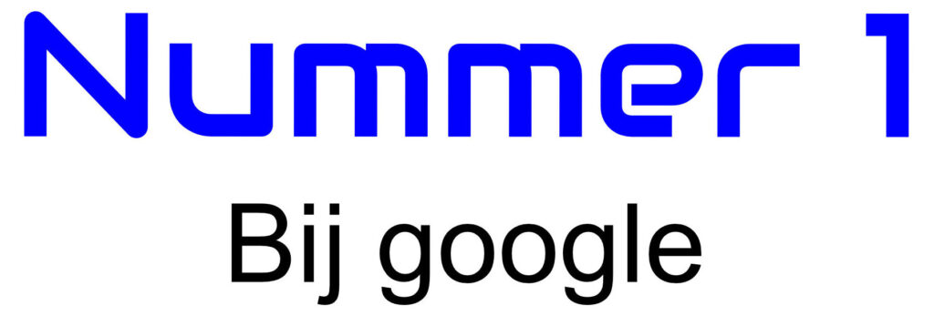 Nummer een staan bij google
